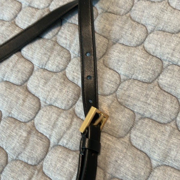 All Saints Burgundy Convertible Crossbody Leather Clutch Purse - Picture 8 of 11